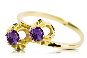 Alexandrit 14k žluté zlato  Vintage style vrc266y